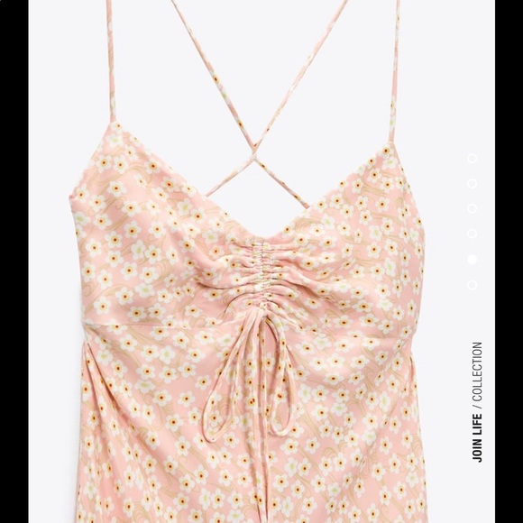 Zara satin effect floral print dress - Picture 3 of 4